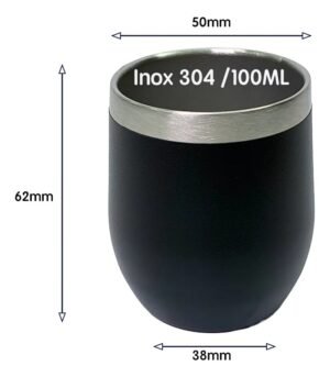 Mini Copo Café Térmico 100ml Inox 304 Parede Dupla (Solicite o seu orçamento)