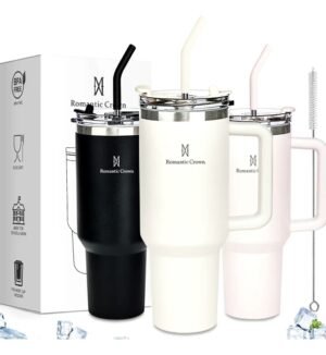 Copo Térmico Inox Portátil 1,2l Com Tampa E Canudo Inox (Solicite Orçamento)